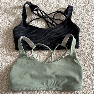 Lululemon Size 2 Free to be Wild sports bra A/B excellent condition 2 pack set